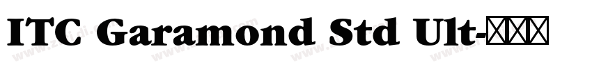 ITC Garamond Std Ult字体转换